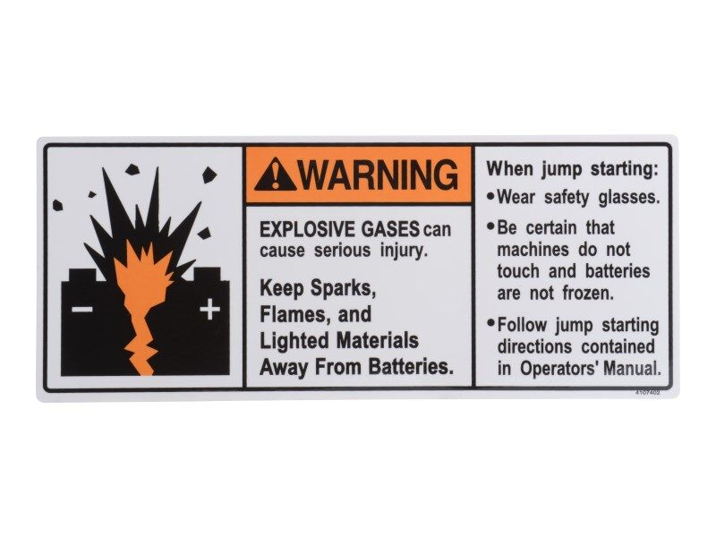 DECAL EXPLODING BATTERY