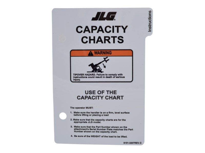 DECAL,CAPACITY LOAD CHART