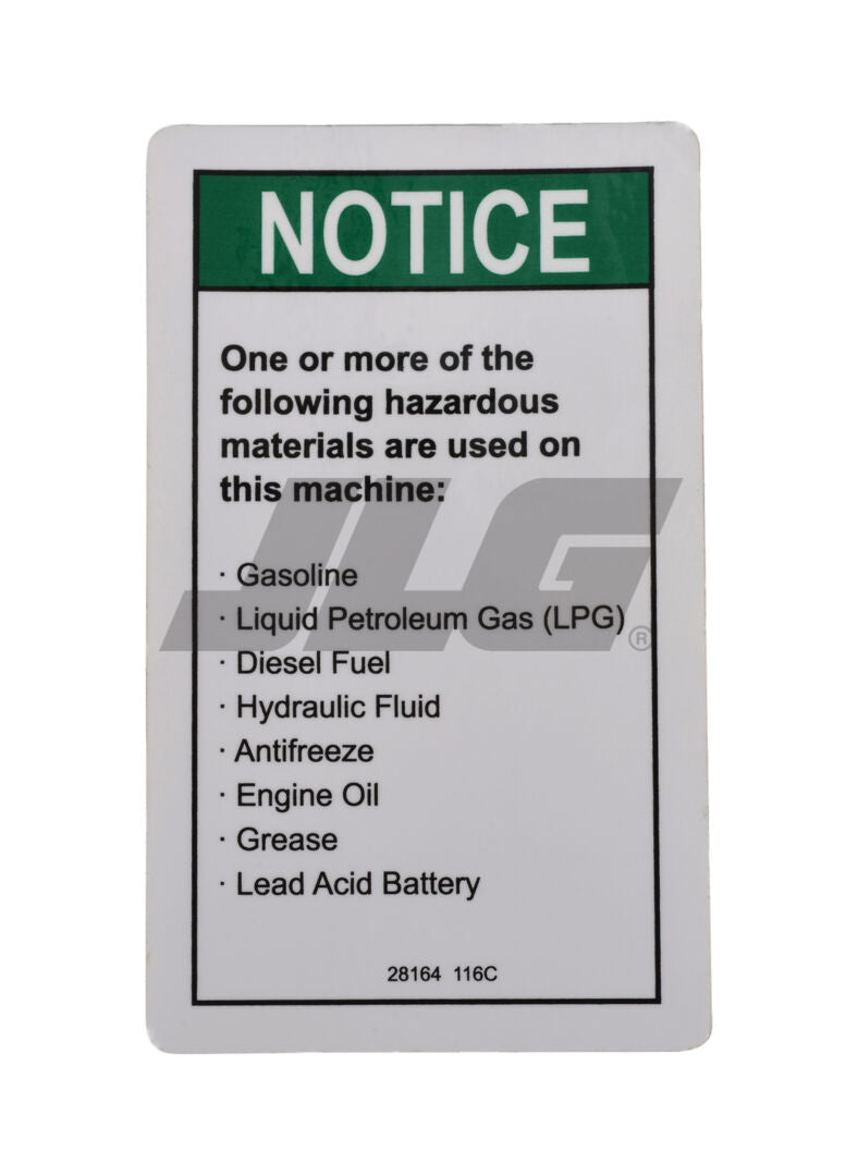 GN-NOTICE HAZARDOUS MAT&
