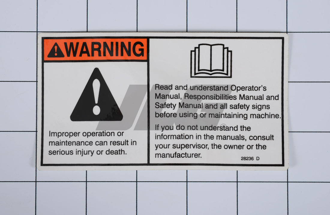 GN-DECAL WARN,IMPROPER OP