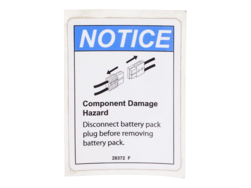 GN-DECAL, NOTICE BATT CABLES