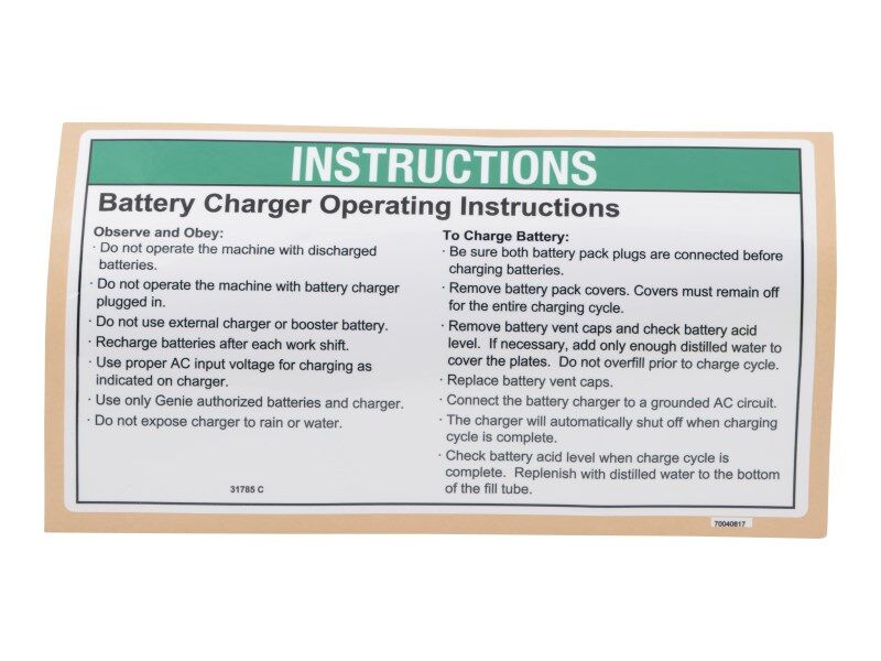 GN-NOTICE,CHARGER INSTRUCT