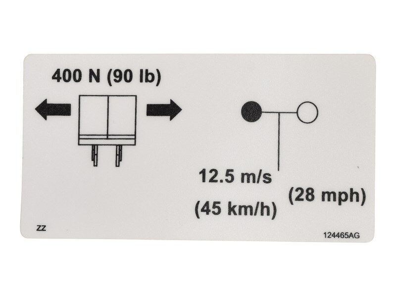 DECAL WINDSPEED 12.5M/2 400N