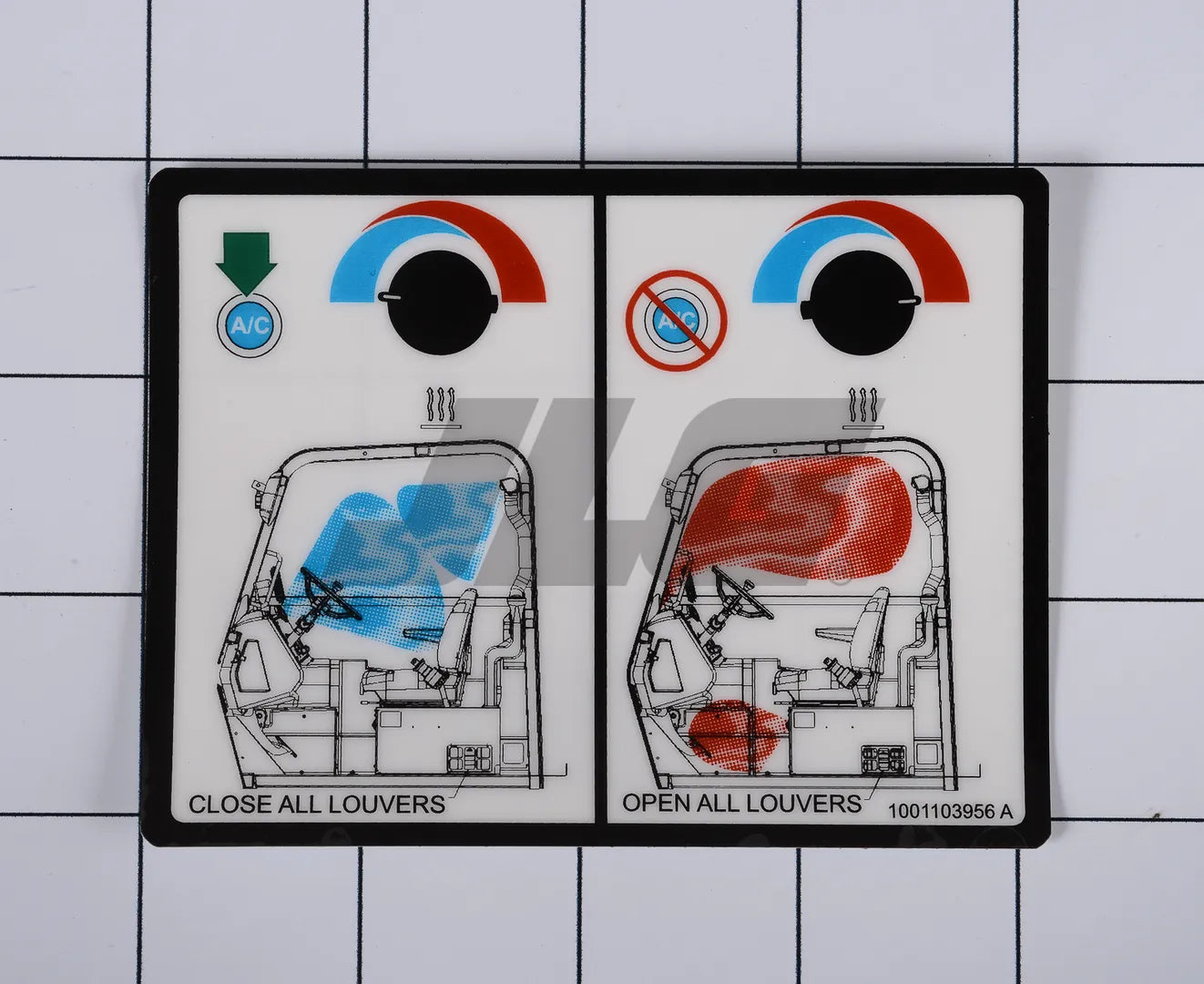 DECAL,AC TEMP.