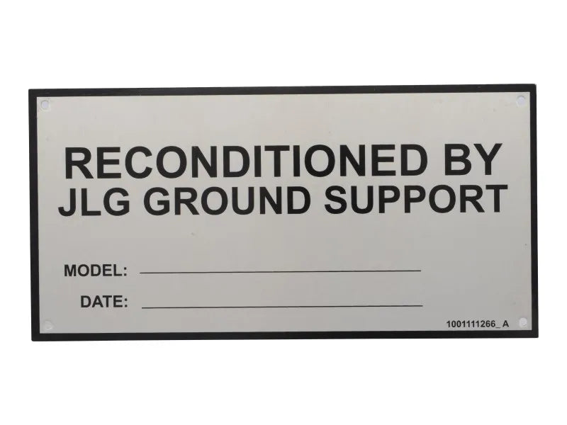 DECAL,JLG GROUND SUPPORT