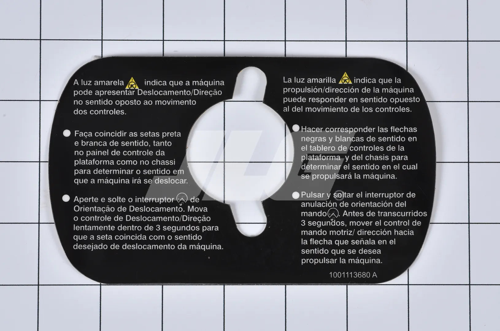 DECAL,DRIVE/STEER INST.