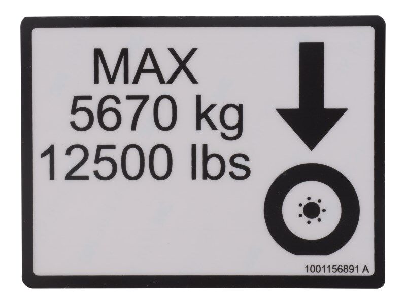 DECAL,MAX TIRE LOAD