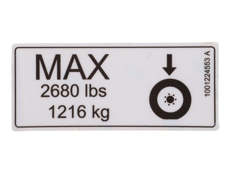 DECAL,MAX TIRE LOAD