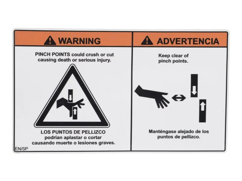 DECAL,PINCH POINT (SPAN)