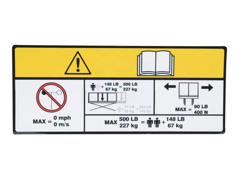DECAL,CAPACITY (ES1330L 227KG)