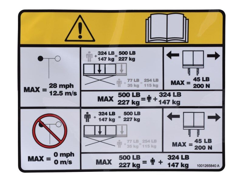 DECAL,CAPACITY (ES1530L 227KG)
