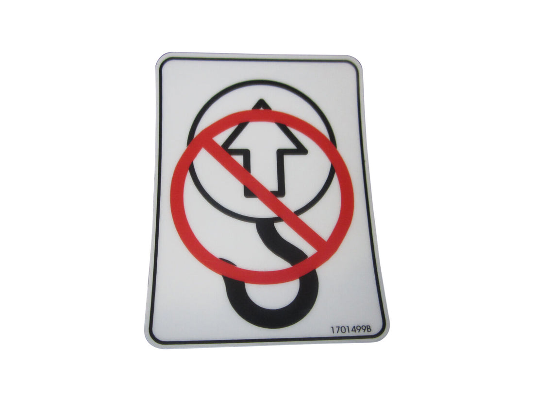 DECAL, NO TIE DOWN/LIFT