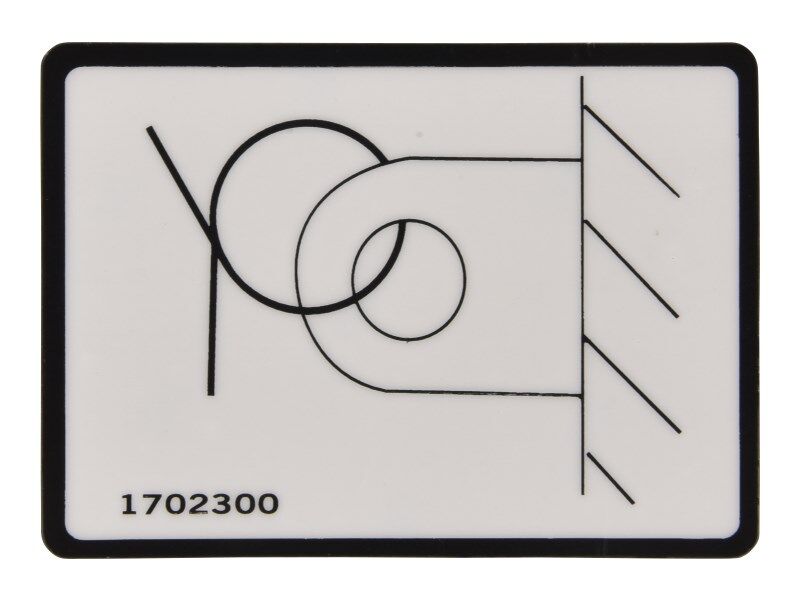 DECAL, TIE DOWN