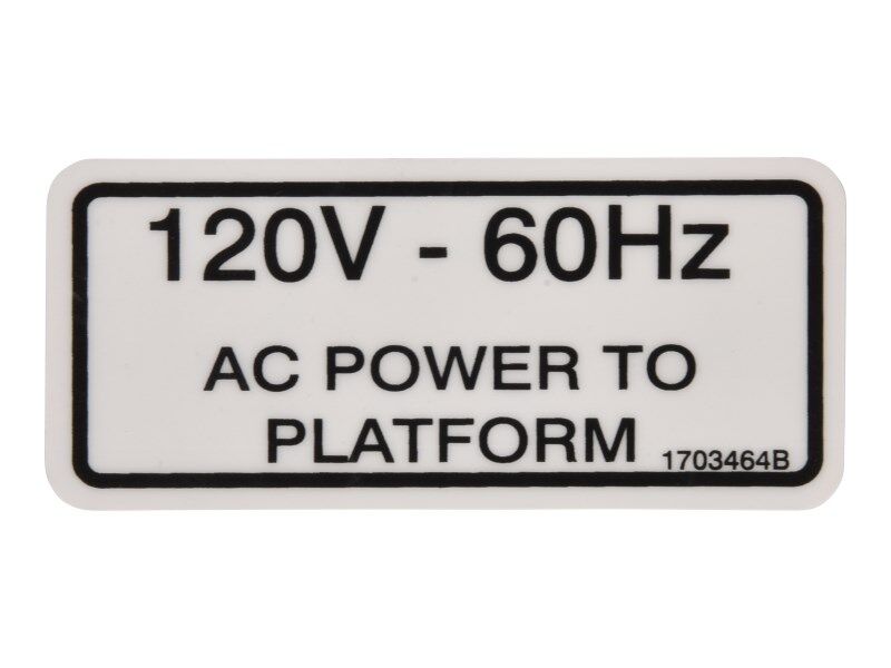 DECAL, AC POWER