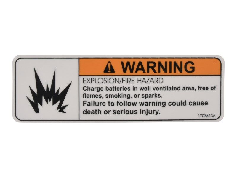 JLG® Warning Battery Explosion/Fire Hazard Decal