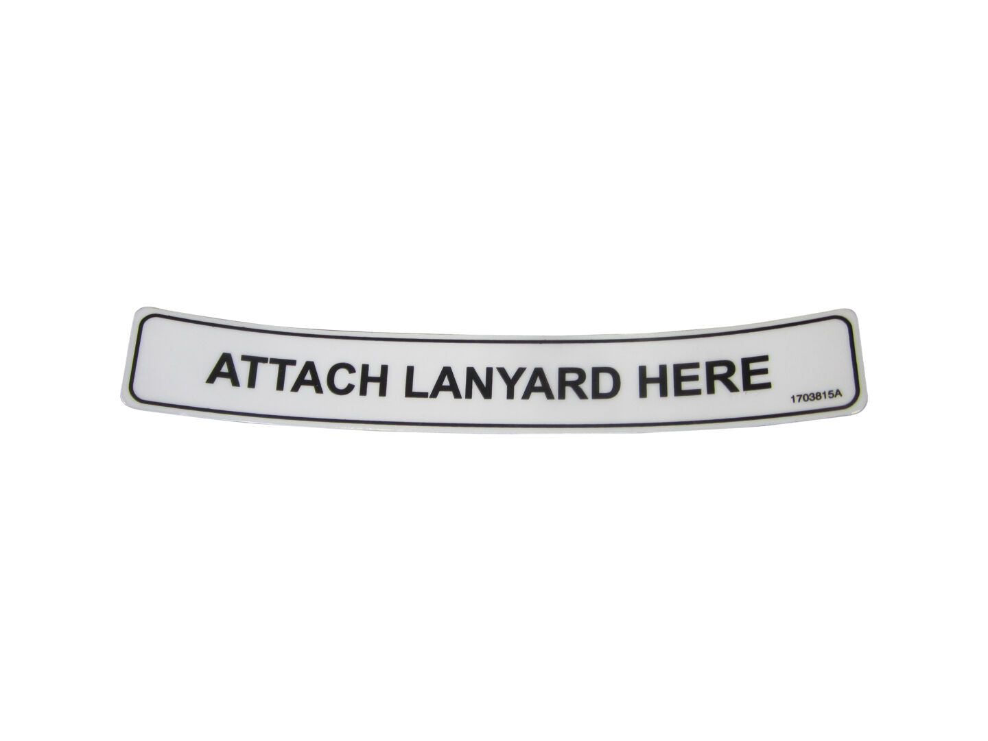 DECAL,ATTACH LANYARD HERE