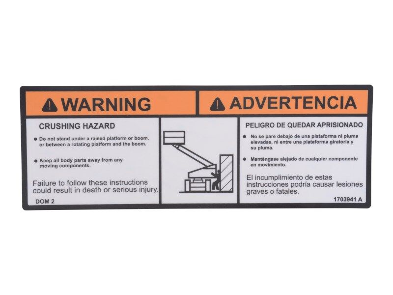 DECAL,WARNING CRUSHING (DOM2)