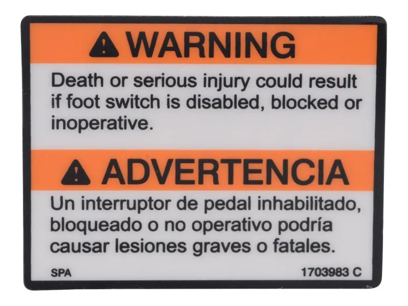 DECAL,FOOT SWITCH (DOM2)