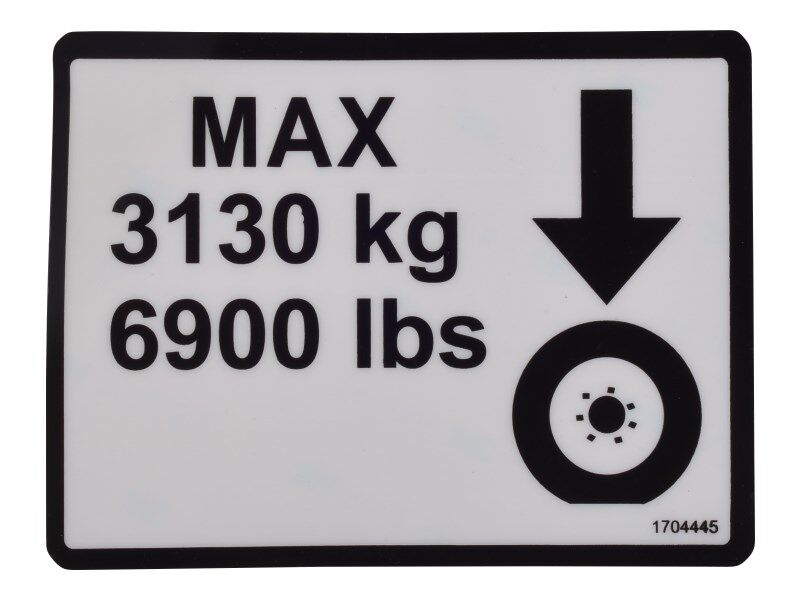 DECAL,MAX TIRE LOAD