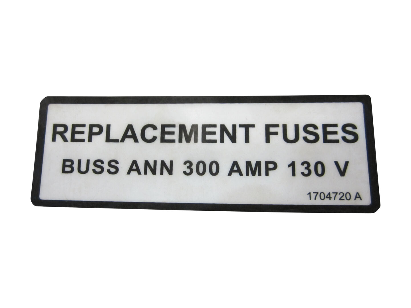 DECAL,REPLACEMENT FUSES