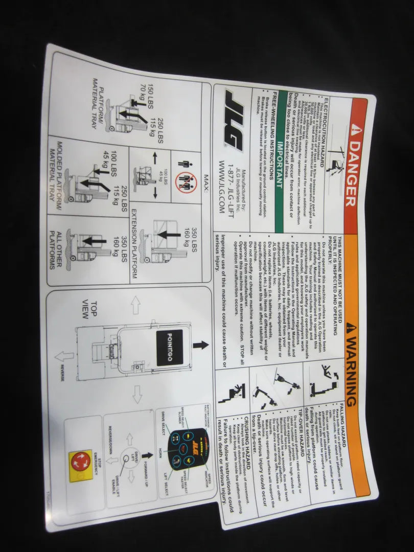 DECAL, WARNING INSTRUCTION