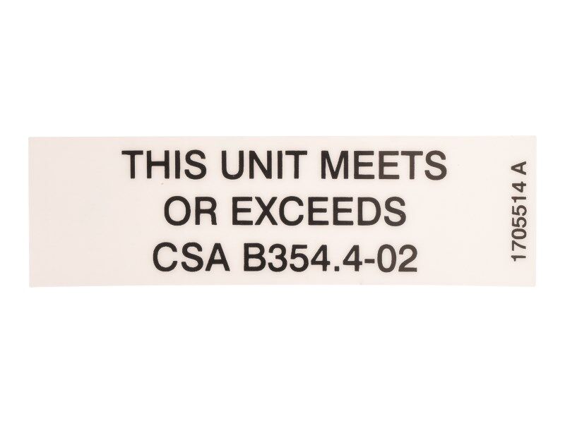 DECAL,CSA (BOOMS)