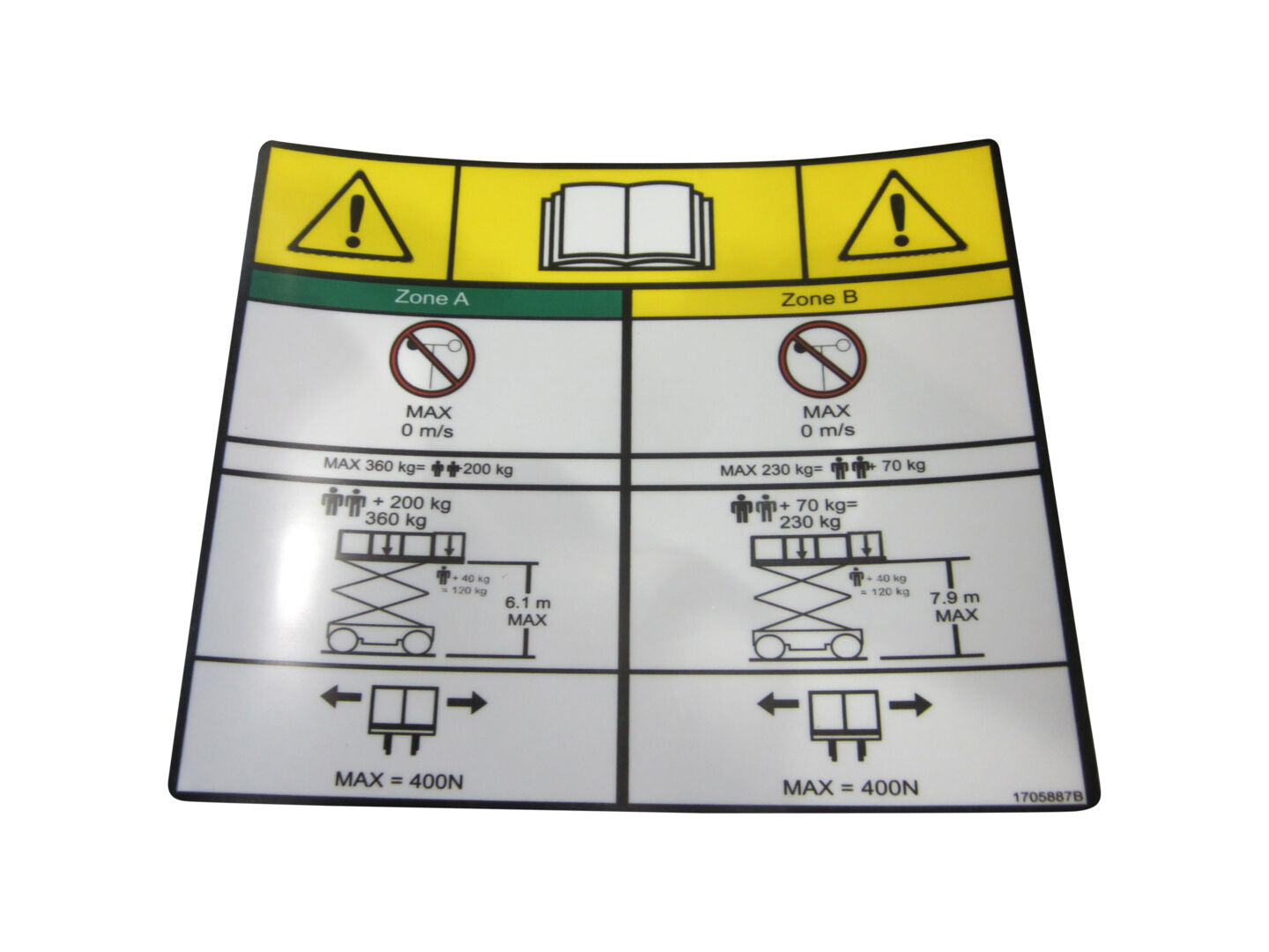 DECAL,CAPACITY (230KG,360KG)