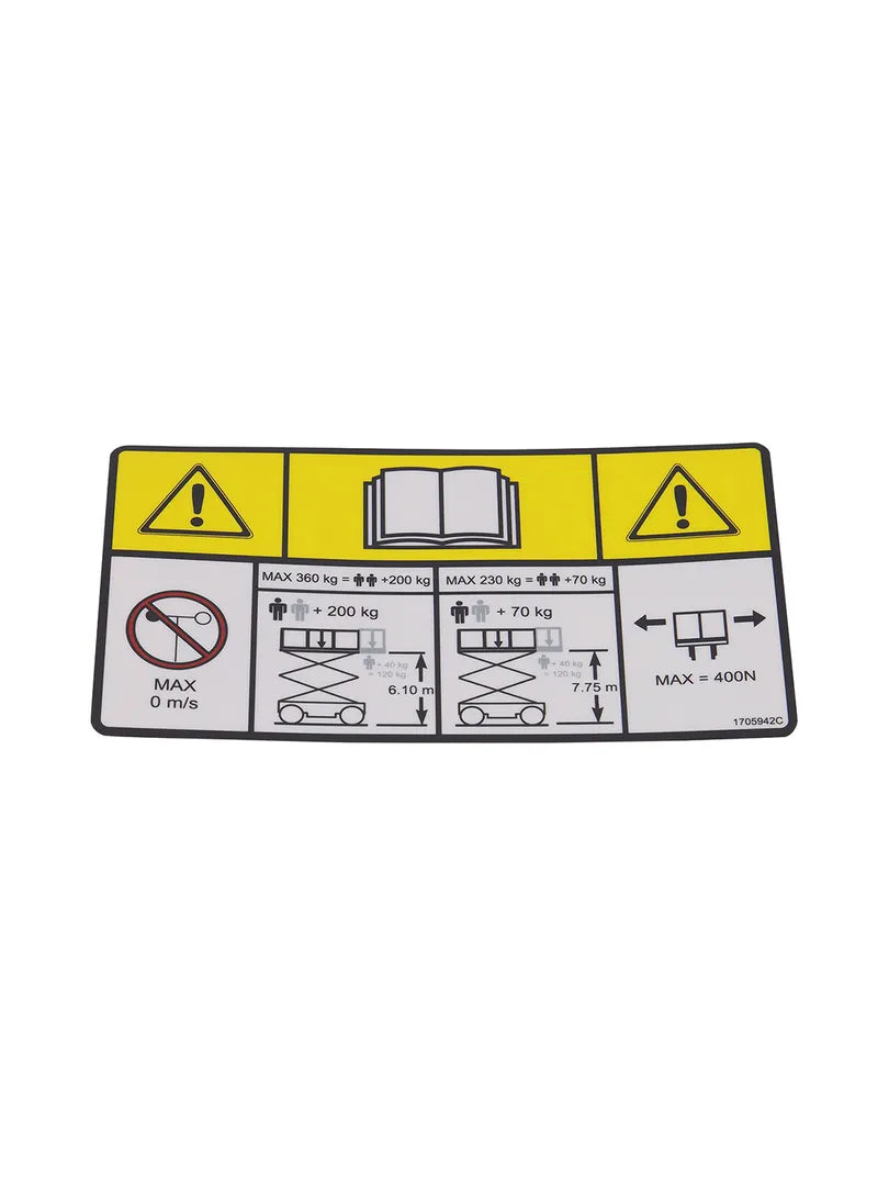 DECAL,CAPACITY (230KG,360KG)