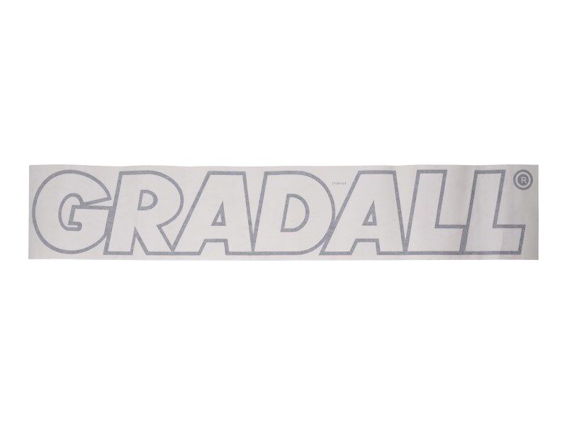 DECAL,GRADALL WHITE 12
