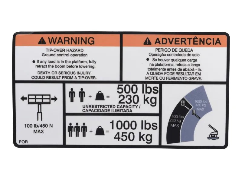 DECAL,WARNING DUALCAP(POR/ENG)