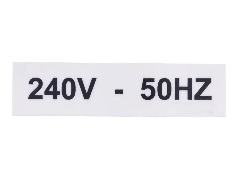 NAMEPLATE, 240V-50HZ