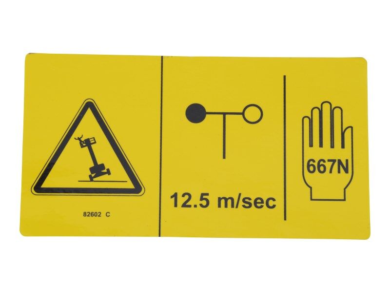 DECAL,DANGER,MAX SIDE FRC