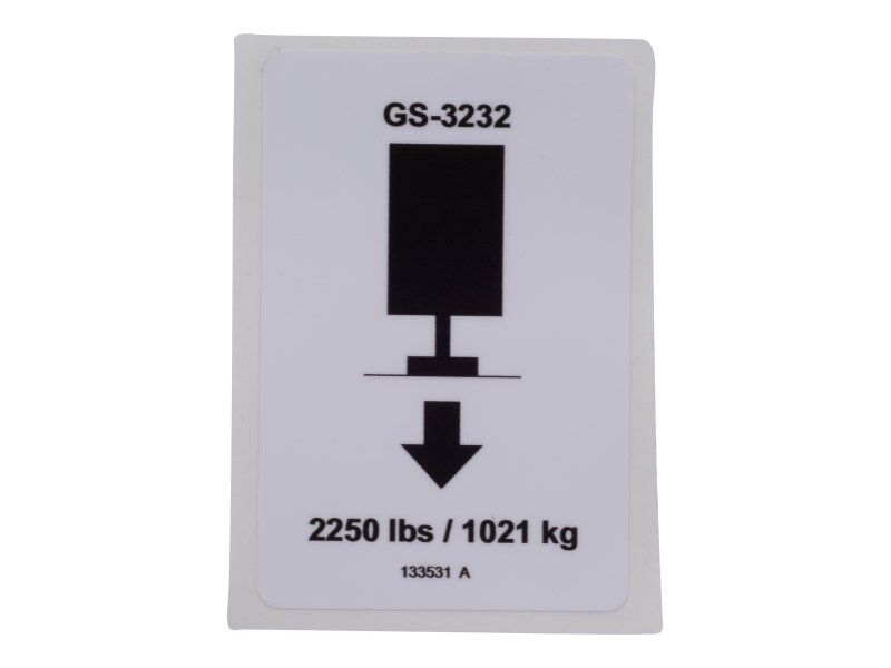GN-DECAL, OUTRIGGER, LOAD