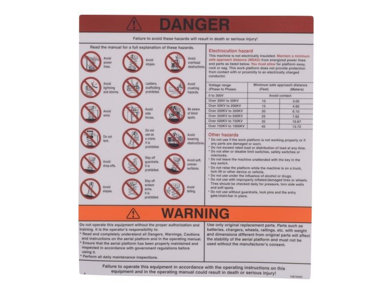 SJ-DANGER/WARNING DECAL