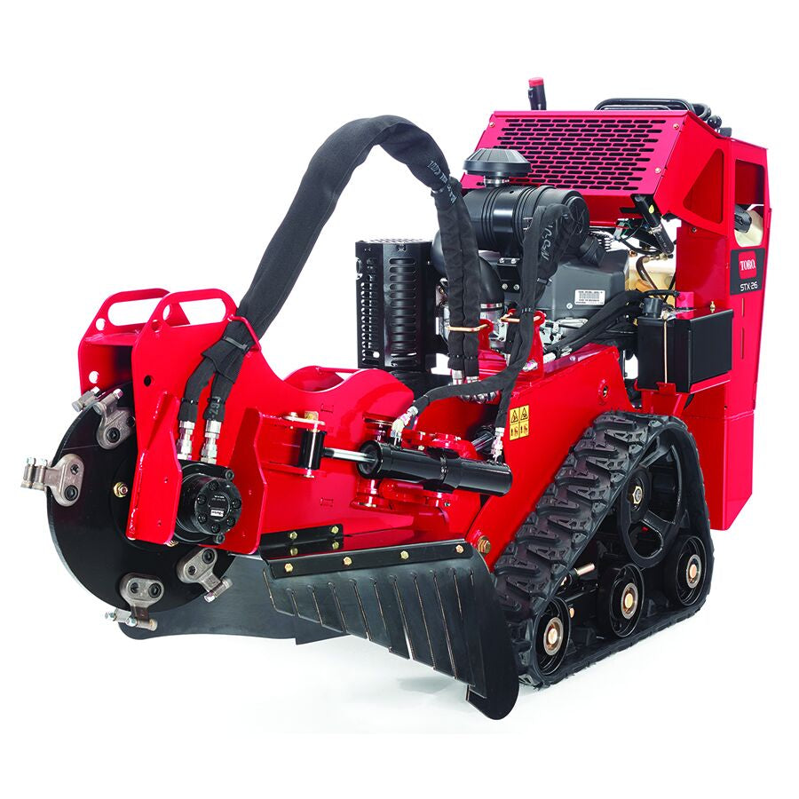 Stump Grinder Walk Behind on white background, featuring durable cutting blades and ergonomic handles&quot;