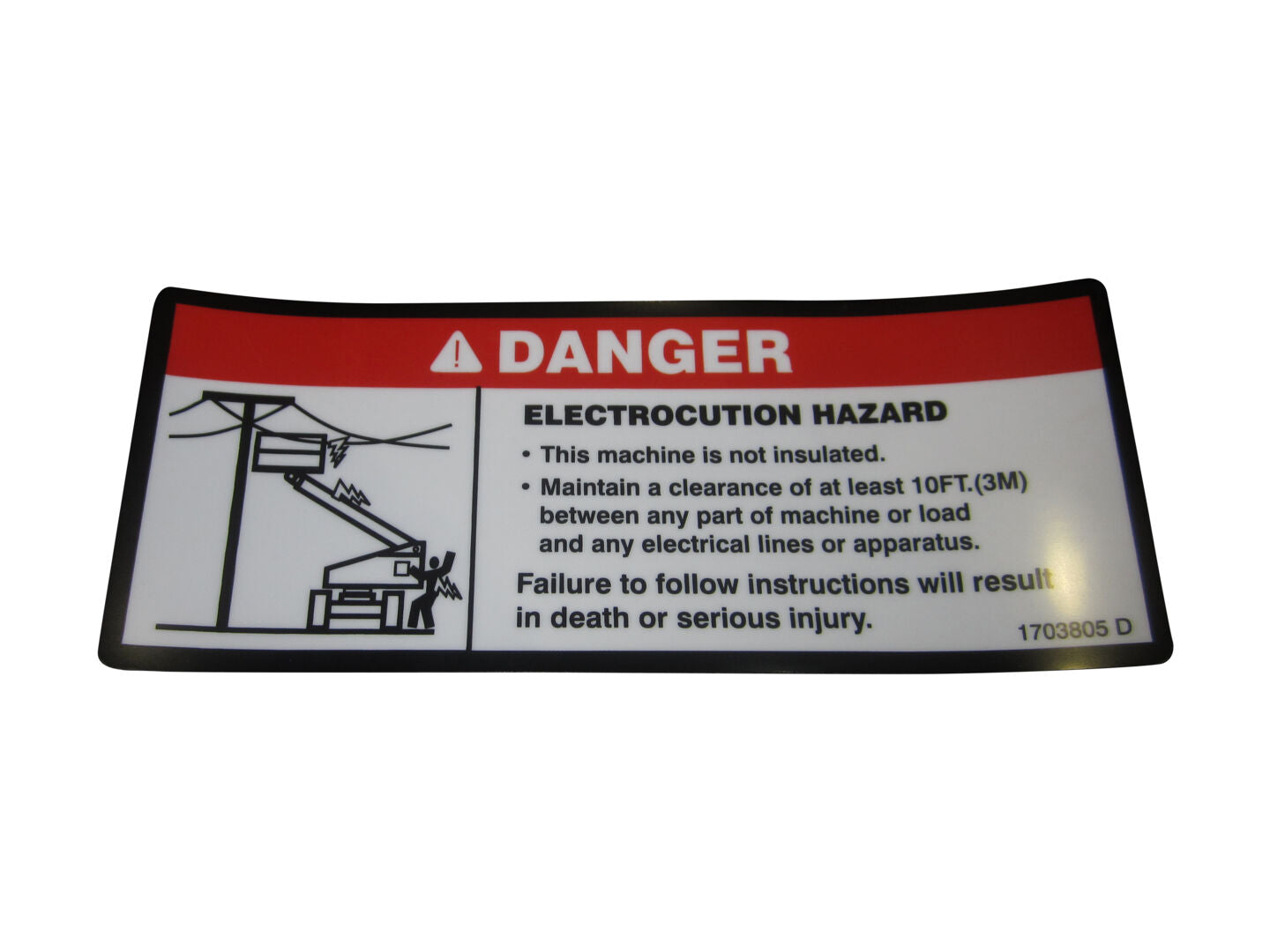 JLG¬® Danger Electrocution Hazard Decal