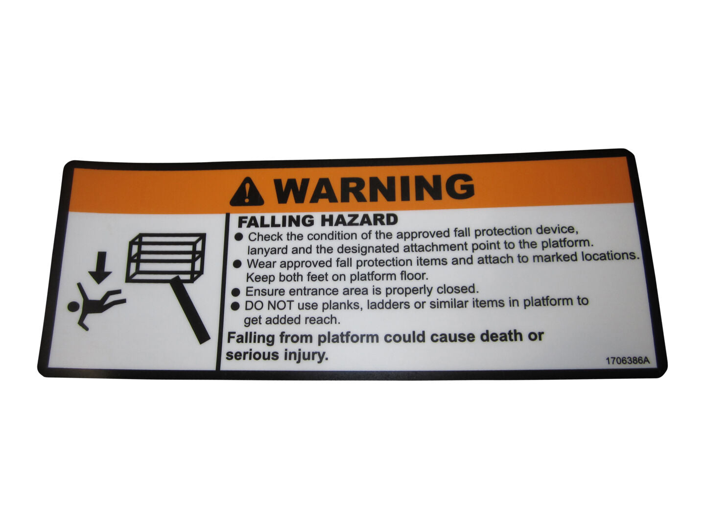 DECAL,FALL HAZARD